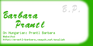 barbara prantl business card